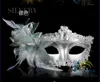 Silver New Masquerade Ball Fancy Dress Party Prom Eyemask Feathers Hallowmas Venetian Mask Bankett för Lady Girls Kvinna Födelsedag