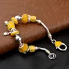 Envío gratis con número de seguimiento Venta superior 925 Pulsera de plata Orange Love Panla Pulsera Joyería de plata 10 Unids / lote 1522