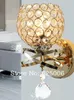 Lampada da parete in stile moderno Lampada da comodino Lampada da camera da letto Lampada da parete in cristallo Applique E14 Led singolo oro argento Colore illuminazione interna