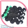 Raw Virgin Indian Body Wave Hair Weaves Blandade 2 buntar Obehandlat Human Hair Wavy Sy i ExnTensions Fullständiga Väftbuntar