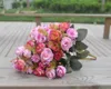 Mazzo di fiori di rosa di seta 30 cm 1181 pollici Peonia Bouquet da sposa Centrotavola per feste di nozze Decorazione domestica Teste di fiori artificialiBu9441613