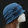 Inverno bonito Chapéu de Lã Quente das Mulheres Beanie Floral Cap Ski Beret Cloche Hat 6 Cores Disponíveis Frete Grátis