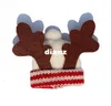 2 adet / takım Noel Kırmızı Şarap Şişe Kapakları Kapak Iç Dekorasyon Boynuz Şapka Mutfak Yemeği Noel Suits Tops
