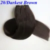 100％人間の髪の眉毛織りブラジルの髪の束ストレートヘアー織り100g 20inch 1＃/ジェットブラックなしインドの髪の拡張