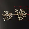 Unisex DIY Delicado Ramos Moda Ouro / Prata Broto de Árvore Pin Broche Homens Mulheres Collar Broche Pinos de Jóias Por Atacado 12 Pcs