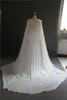 Retro spets Långärmade bröllopsklänningar med Cape 2015 Sexig Illusion Mermaid Sweep Train Bridal Gowns Real Image Bröllopsklänningar 2016