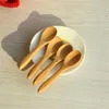 Wholesale-New Delicate Kitchen Using Condiment Spoon Small Wooden Baby Honey Spoon 9.2*2.0cm