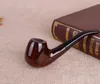 Classic Solid Wood Bent Pipe Wood Man Hammer Pipe