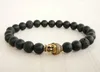 SN0230 Lucky Buddha Armband Yoga Armband Zwart Lava Matte Onyx Kralen Armband Boeddha Sieraden Trendy Mala Armband