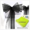 25 sztuk Złoty Kolor 20 CM X 275 CM Wedding Favor Sheer Organza Krzesło Okładki Sashes Wstążki Bow Party Bankiet Event - Numer śledzenia