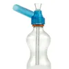 glass Water bong portable Smoking Pipe portable Screw on Bottle Converter wholesale mix color