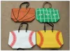 19 Estilos Bolsa de lona Bolsa de béisbol Bolsas deportivas Bolsa de softbol informal Fútbol Fútbol Baloncesto Bolsa de lona de algodón CCA7889 50pcs