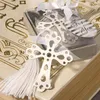 20pcs Diseño especial Silver Acero inoxidable Cross Bookmark para boda Baby Shower Party Favor Favor CS0021396548
