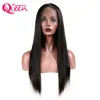 Straight Virgin Brazilian Wig Glueless 100% Human Hair 13x4 Lace Front Wigs Natural Color For Black Women With Baby Hair Pre Plucked 130% Density