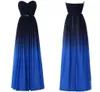 Mode Gradiënt Ombre Prom Jurken Sweetheart Zwart Blauw Chiffon Nieuwe Vrouwen Avond Formele Jurk 2020 Long Party Dress Red Carpet