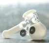 Dikke rechte handgreep Glas Rookpijpen Witte Hammer Bubbler Handpijp Mors Proof Lepel Bubbler Pijpen Gratis verzending