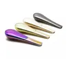 Metal Spoon Herb Pipe Smoking Water Pipes Portable Tobacco Cigarette Pipes Zinc Alloy Hand Pipe Burner for Dry Herbs Bong Accessory