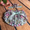 Sommar spädbarn barn småbarn baby blommor tryckt bomullsblomare shorts flickor pp byxor bowknot pannband barn kläder 2pcs7173624