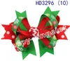 Xmas bow clip 4.5inch Christmas Design Hair Flowers Children Headwear Kids Hairpin Girls Hair Clips Baby Hair Accessories HD3296