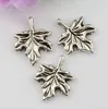 200 pièces alliage feuille d'érable pendentifs à breloques pour la fabrication de bijoux boucles d'oreilles collier accessoires de bricolage 13.5x17mm