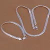 Conjunto de joias de prata esterlina 925 de alta qualidade '5MM com corrente lateral completa DFMSS085 novo direto da fábrica 925 pulseira de colar de prata