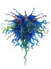 다채로운 램프 100 % 입 블로운 붕 규산 무라노 유리 샹들리에 펜던트 라이트 아트 미세 예술적 인도 스타일 천장 램프