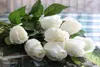 46cm Längd Artificial Rose Silk Hantverk Blommor Real Touch Rose Blommor Till Jul Bröllop Dekoration Tillbehör 6 Färg Gratis Frakt