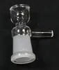 Ciotola per narghilè in vetro femmina da 14 mm o 19 mm Ciotole reversibili con manico 14,5 mm 18,8 mm Dimensione giunto per bong ad acqua Ashcatcher