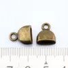 Chaud! 100 PCS Antique Bronze En Alliage de Zinc Tasse Fin Cap Bouchon 10x13mm BRICOLAGE Bijoux