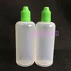Tapas a prueba de niños Almacene la mayoría de los jugos líquidos E Botella de plástico con cuentagotas de 100 ml Estilo suave PE Botella vacía de 100 ml