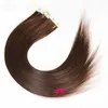 ELIBESSテープ人間の髪14 ''  -  26 '' 2.5g / PC 40ピースストレートダブル描かれたブラジル人間の髪の伸縮皮膚の緯糸