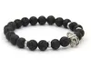 New Fashion Spartan Warrior Helmet Bracelet with Round Lava Energy stone beads men bracelet,Best Gift