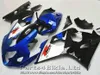 FIMPEMENT Niebieskie białe owiewki dla suzuki GSXR600 GSXR750 K4 2004 2005 Zestaw owiewki GSXR 600 750 04 05 TDWC290Y