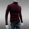 Masculino Casual Moda Camisola Mens Hight Qualidade Knit Sweater Knit Turtleneck Collar Outerwear