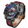 Weide Men's Fashion Casual Sports Watch Quartz Digital Led Back Light Militär Relogio Masculino 30m Vattentät Män Klockor