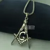 Masonería Masonic Mason Colgante de acero inoxidable Collar de cadena libre N215