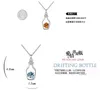 متمنيا زجاجة مجوهرات القلب قلادة القلائد Fashion Crystal Sparkle Stone Sautoir للبنات بيع 8colors رخيصة