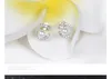 925 Sterling Silver Stud Earrings Bijoux De Mode Lettre C Complet de Zircon Diamant Cristal Shell Perle Boucle D'oreille pour les Femmes Filles