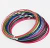 Multi Color Stainless Steel Wire Cord Necklaces Chains new 200pcs/lot Jewelry Findings & Components 18"