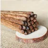 Оптовые- (10 пар) Бесплатная доставка натуральный красного дерева древесина зеленый из высококачественных столовых приборов деревянные палочки для еды палочек