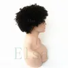 Peruca de renda cheia de cabelo humano Kinky Curly Wig Natural Hairline African American Wig 100% feito à máquina cabelo humano curto Lac277d
