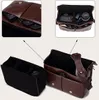 1x moda rzadka stary vintage wygląd skórzanej torby z kamerą lustrzanową kawa 6617141