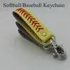 Personalizable softball baseball keychains for Car Key