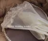 Vintage Ivory Waist Length Bridal Gloves Full Fingers Sheer Wedding Gloves Bowknot Beading Lace Bridal Gloves Rhinestone Bridal Hand Gloves