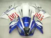 Kit de carrosserie ABS pour YAMAHA 2000 2001 YZF R1 kit de carénage YZF1000 00 01 carénages blanc bleu RQ8 + 7 cadeaux