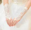 2020 NEW Cheap White Ivory Fingerless Rhinestone Lace Sequins Short Bridal Wedding Gloves Wedding Accessories4107759