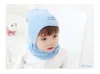 Çocuk Kapaklar 6 Renkler Bahar Çocuk Hedging Kap + Eşarp Elbise Deri Standart Düz Renk Şeker Renkli Yün Şapka Newsboy Kapaklar Bebek Şapka