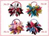 500pcs Girl 3.5" bows flower O A-korker Ponytail holders Corker curly ribbons streamers baby hair bows with elastic hair rope headband PD006