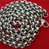 7mm HotSale coola män halsband rostfritt stål ring länk kedja (50,60,70 cm) N260