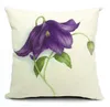 purple hot pink flower cushion cover peony throw pillow case modern home decor nature funda cojin